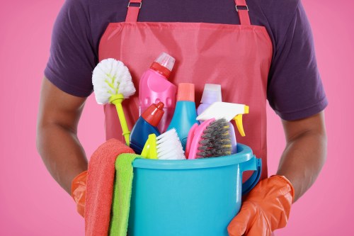 Office cleaning team maintaining a professional workplace in W5