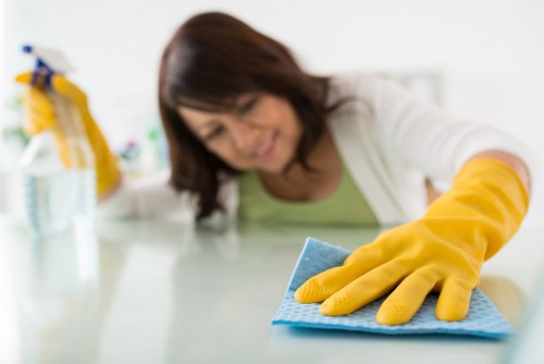 Cleaning supplies and equipment ready for a business premises in W5