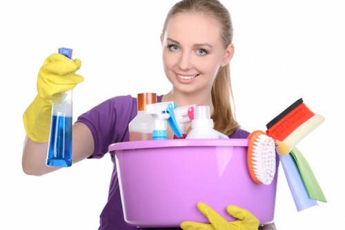 Local carpet cleaner treating stains in a W5 home